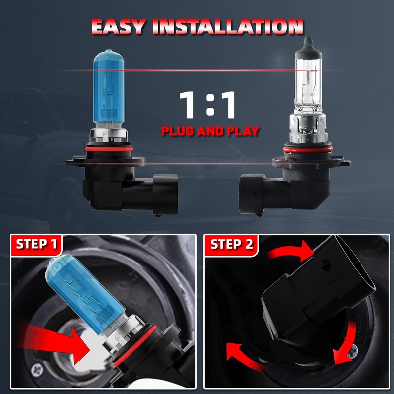 ZPXGIZT Light Bulbs Fit For Nissan Rogue 2013-2016, 9005 H11