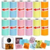 HuiJuKeJi 12 Rolls Mini Printer Sticker Paper,Thermal Self-adhesive paper 57