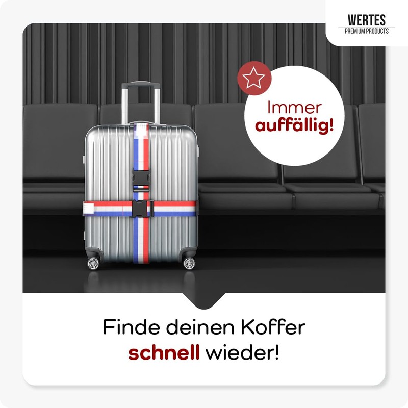 Luggage Strap Set of 4 – Suitcase Straps Safe &