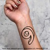 4 x 'Number 9' Temporary Tattoos - Water Resistant, Skin-Safe,
