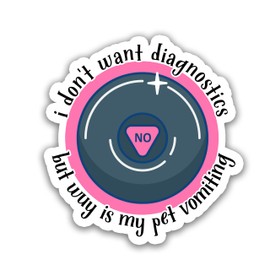 314PI (3pcs) Magic 8 Ball Veterinary Technician Sticker, Water Assitant Vinyl Healthcare Decals for Laptop, Phone, Water Bottles, Book Stickers, Kindle Stickers, Funny Vet Med Sticker (Size 3")