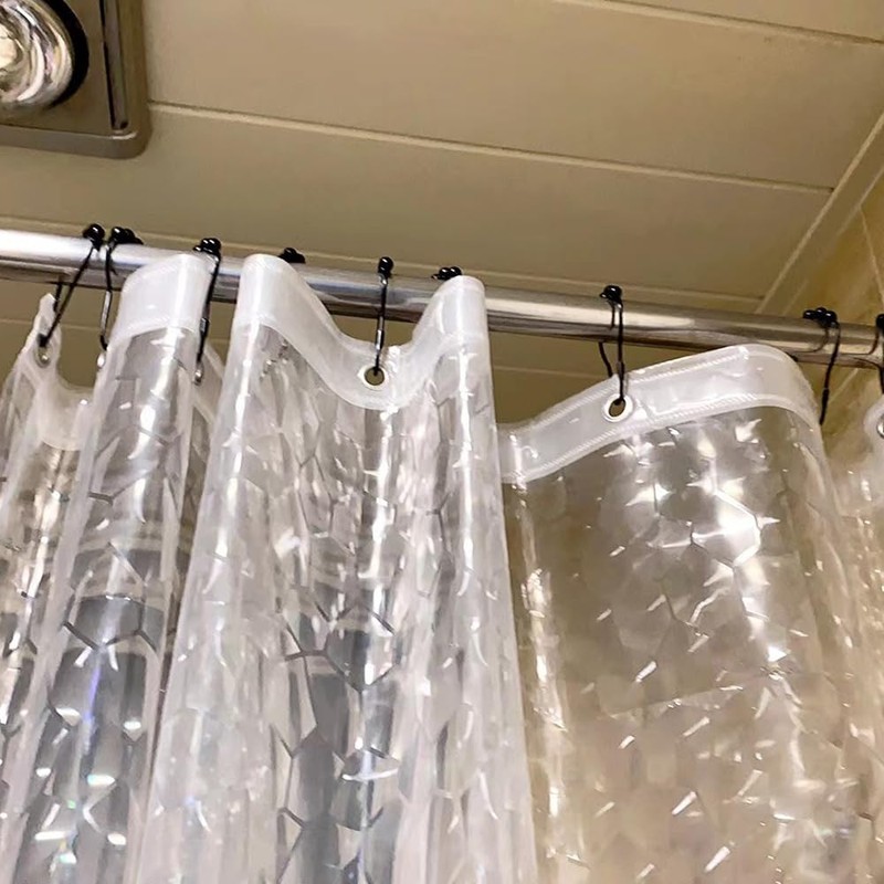12 Pack Shower Curtain Hooks Rings,Stainless Steel Roller Balls Bath
