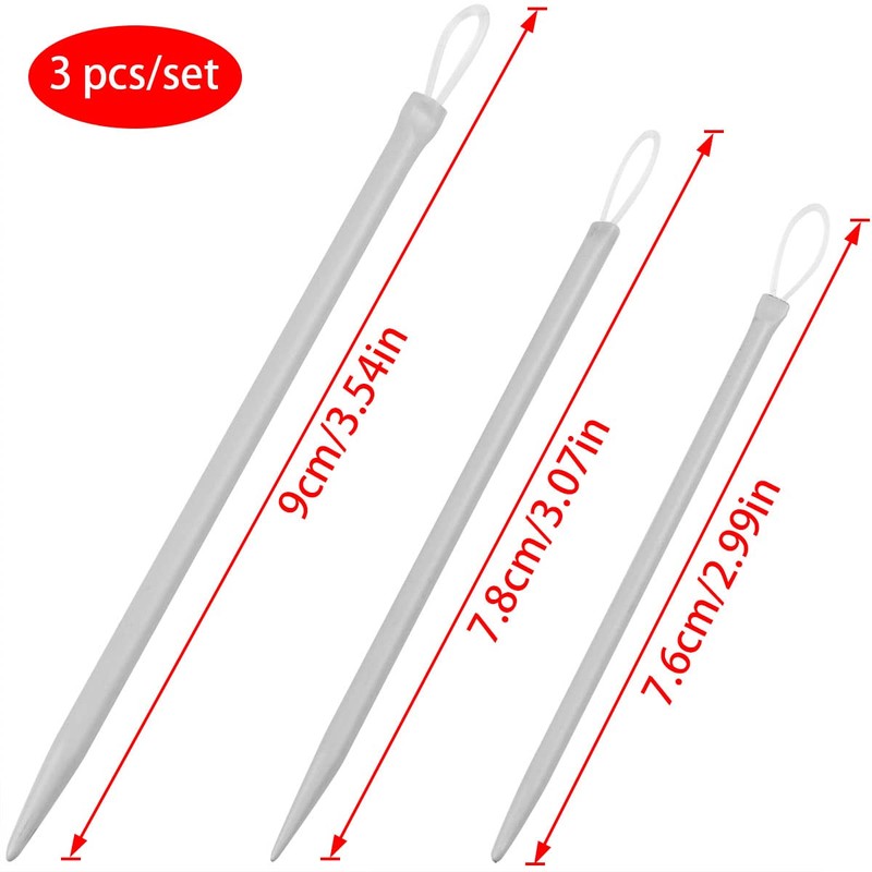 AYLIFU 3piece Large-Eyed Nylon Thread Knitting Needle Yarn Wool Needle