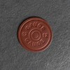 12 Gauge Stamp Design Full Grain Leather Coasters - 4"