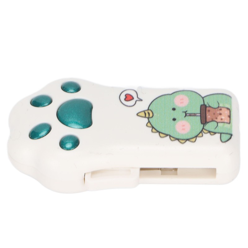 Flash Drive Green Dinosaur Pattern Cat Paw Shape USB2.0 Memory