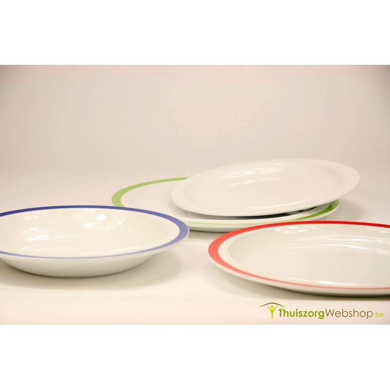 Ornamin Flat Plate Diameter 26 cm White Melamine (Model 504)