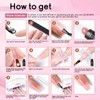 JEWHITENY Poly Extension Gel Nail Kit 14 PCS Poly Gel