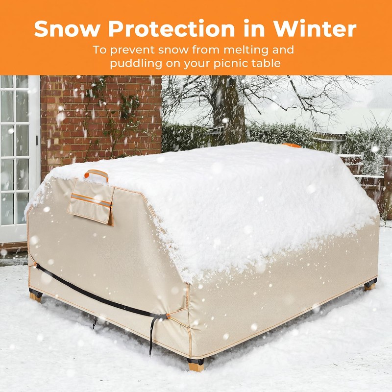 Patio Picnic Table Cover Waterproof, 70 / 72 Inch Patio