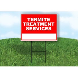 Termite Treatment Services Write On Me Red 18x24 in Double Sided Yard Road Sign w/Stand