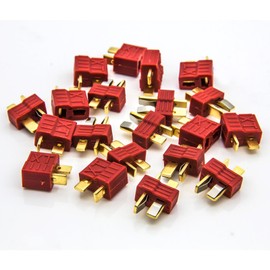 Onkuey 10 Pairs Deans Style Anti-Skid T Plug Connector Adaptor Female and Male M/F for RC Lipo Battery Connector