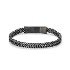 LUCKY2+7 Bracelets for Men-Stainless Steel Magnetic Clasp Franco Chain Mens Bracelet