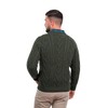 SAOL 100% Merino Wool Men's Irish Traditional Aran Crew Neck