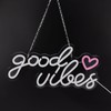 Neon Sign Good Vibes LED Light Acrylic USB Powered Wall