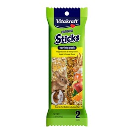 Vitakraft Rabbit/Guinea Pig Popped Grains Treat Sticks - Apple And Orange - 2.5Oz, 31710