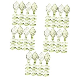 Tofficu 5sets Leaf Charm Pendants Acrylic Charms for Jewelry Making Diy Decorations 100pcs*5