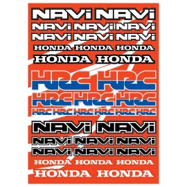 HONDA NAVI sticker set- 37 high quality laminated decals on 10.5 " x 14.5" sheet