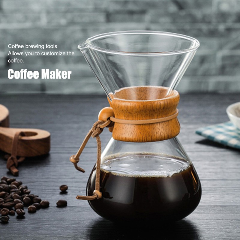 Coffee Maker High Temperature Resistant Glass Coffee Drip Brewing Pot
