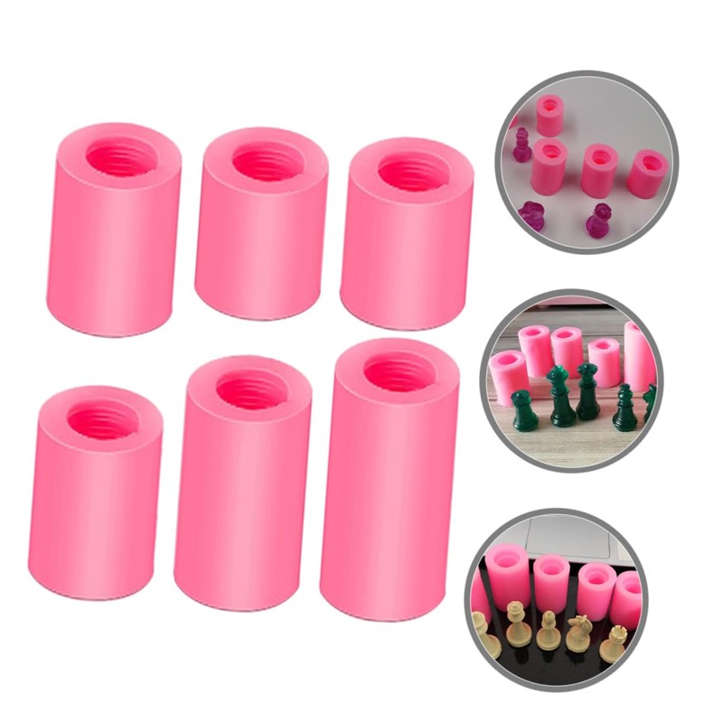 Ciieeo 6pcs DIY Molds Handicraft Molds Flexible Chess Molds Crafts