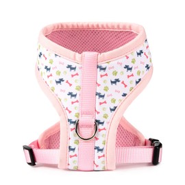Mile High Life Step in Dog Harness for Small Dogs No Pull, Easy Get on Air Mesh Vest Harness, Adjustable Easy Closures Both Neck and Chest (Pink, M Chest 15.7"-23.2")