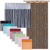 String curtain with pull-through bars, lurex-look curtain, elegant and stylish