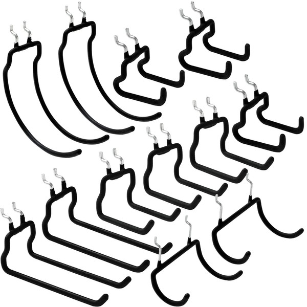 FRIMOONY 12 PCS Heavy Duty Pegboard Hooks, for Organizing Various