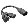 C14 to C13 NEMA 5-15R Y Splitter Power Cord IEC