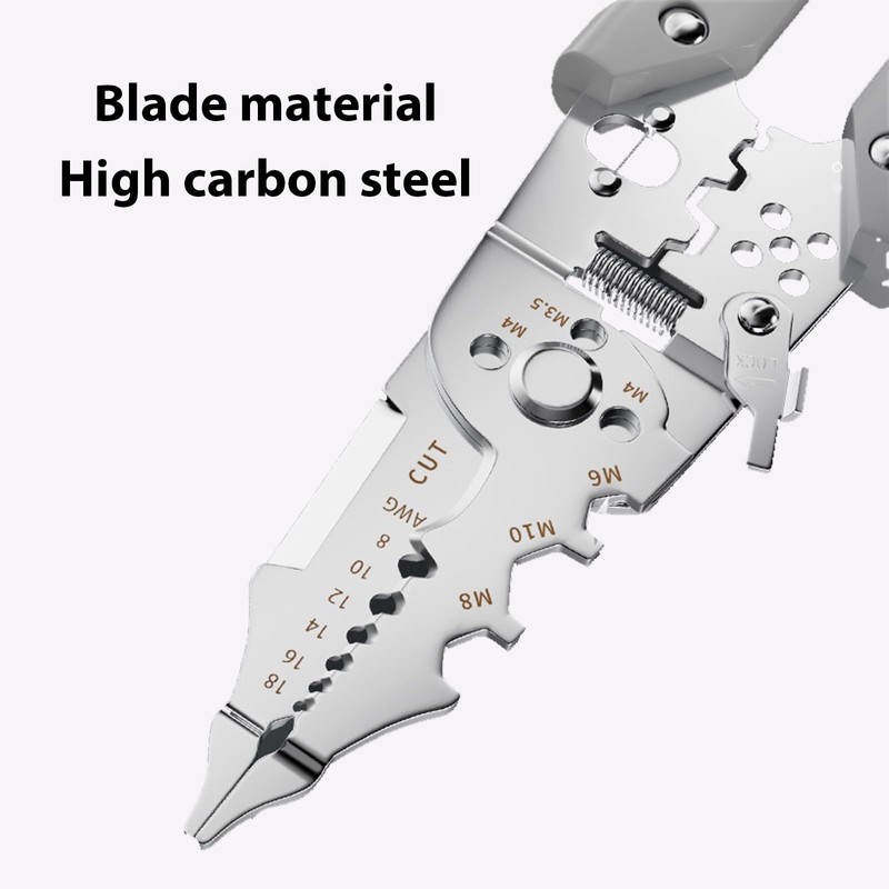IUSOT Multi-Function Wire Stripper, Crimper and Cable Cutter, Professional Electrician