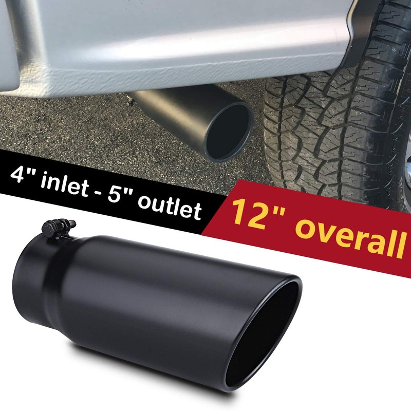 LCGP 4" to 5" Diesel Exhaust Tip, 12" Overall Length