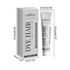 EELHOE Silver Gray Natural Hair Color Cream, Neutral Silver Hair Dye, Stylish and Durable,  Easy to Apply, Suitable for All Hair-Types。Polar ant - Color: 1pcs