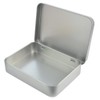 Wobe 12pcs Metal Rectangular Empty Hinged Tins Box Containers 4.5x3.3x0.9