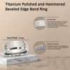 Auriga Fine Jewelry Titanium Polished and Hammered 8mm Beveled Edge