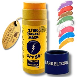 Barreltopia Surf Stick Sun Cream Face 50+ Zinc Colouring Pencils - Sun Cream Face SPF 50 - Sunscreen Waterproof Eco Natural