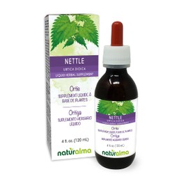 Naturalma Nettle (Urtica dioica) Leaf and Root Alcohol-Free Tincture 4 fl oz Liquid Extract in Drops | Herbal Supplement | Vegan | Product of Italy