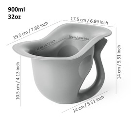 EASICOZI Potty for Newborn Baby Potty Training; for Diaper Free Baby Elimination Communication Indoor & Outdoor; Attractive Fish Shape (Grey)