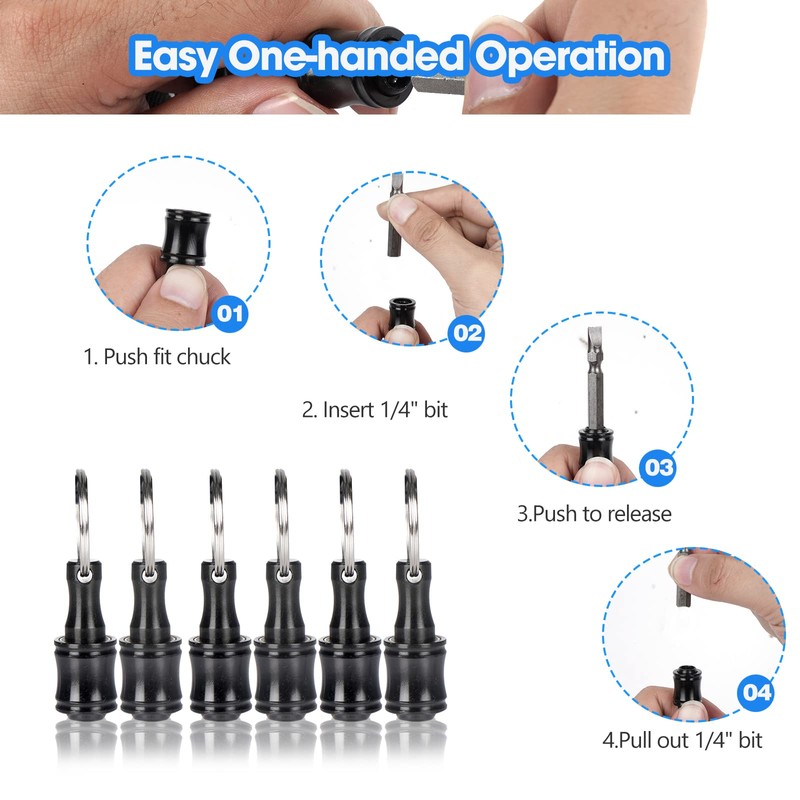 FACAINCXS Bit Holder 1/4 inch Hex Shank Screwdriver Bits Holder
