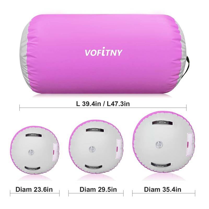 VOFiTNY Inflatable Gymnastics Roller Tumbling Barrel 3.3ft L x 2ft