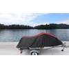 SBU Black/Burgundy Heavy-Duty 600 Denier Jet Ski Cover Jetski Waverunner