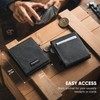 VULKIT Carteras de nailon con bloqueo RFID para hombre, billetera