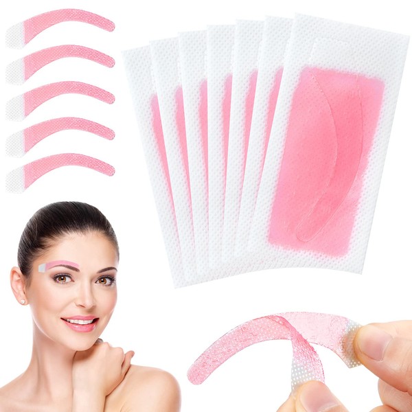 Eyebrow Wax Strips Face Eyebrow Shapes Wax Strips Eyebrow Cold Wax Strips Ready to Use Face Hair Removal Strips for Women Home Travel Double Sided (12 Pairs)