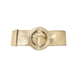 Joe Browns Women's Metallic Soft Leather Retro Glam Waist Belt, Gold, L