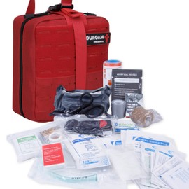Emergency Trauma First Aid Kit, IFAK EMT Military Med Kit, Nylon Laser Cut Molle Pouch, Combat Tactical IFAK for First Response Bleeding Control