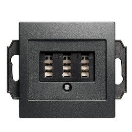 MCPOWER TAE-NFN Connection Box | FLAIR | Flush-Mounted Anthracite 3x 6-Pin for NTBA, DSL Splitter, Answering Machine, Modems and Charge Indicator, Telephone
