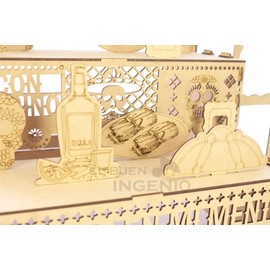 Ofrenda Día De Muertos Mdf Altar Con Decoración Y Adornos