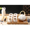 Dujust Japanese Tea Set, White Porcelain Tea Set with 1
