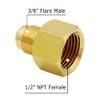 Hooshing 3/8" Flare to 1/2" NPT Female Propane Gas Line