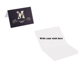 ysmile Letter Gift Bag with Wrapping Tissue for Men Women Boy Girl, 12" Large Black Paper Bag for Birthday Anniversary Baby Shower Wedding Party - Single M