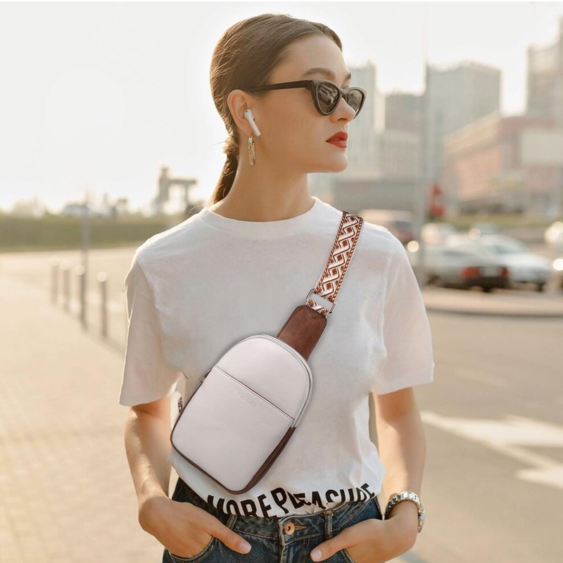 Anti Theft Sling Crossbody Bag for Women Trendy ，Small Vegan