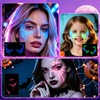 6 Pcs Glow in Dark Freckles Face Tattoo Halloween UV