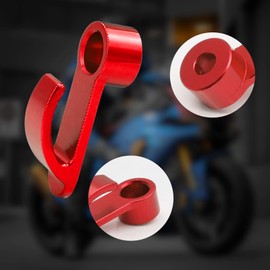 Ygmylandbb Universal Convenience Store Hook, For Motorcycles, Hanging Hooks, CNC Aluminum Alloy, M6 Screws, Red/Red, Mounting Bolts and Hex Key Included, Paper Bag, Plastic Bag, Backpack Hook, 3