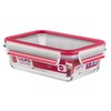 Emsa 516244 Clip & Close rectangular, glass food storage container,